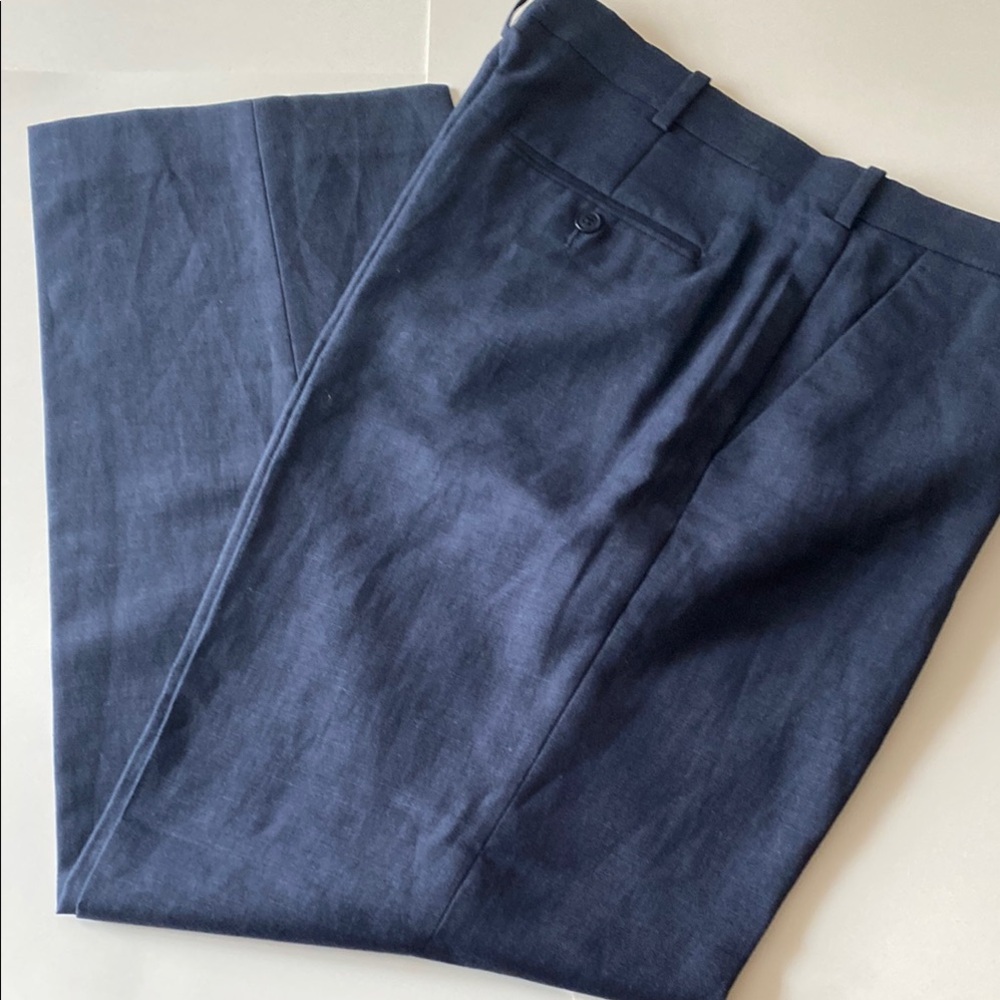 Perry Ellis Blue Dress Pants Straight Leg